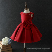 nice lovely child baby girls red puffy prom dress for 3 years old kids
